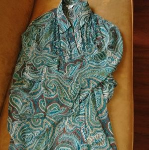 Worthington Long Sleeve Ruffle Front